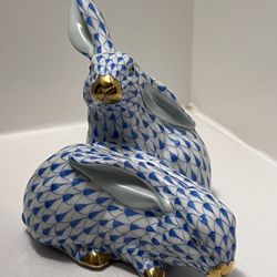 HEREND PORCELAIN RABBIT COLLECTION (4)