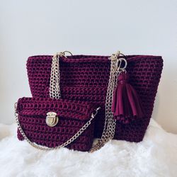 Burgundy Bliss Bag w/ Wallet