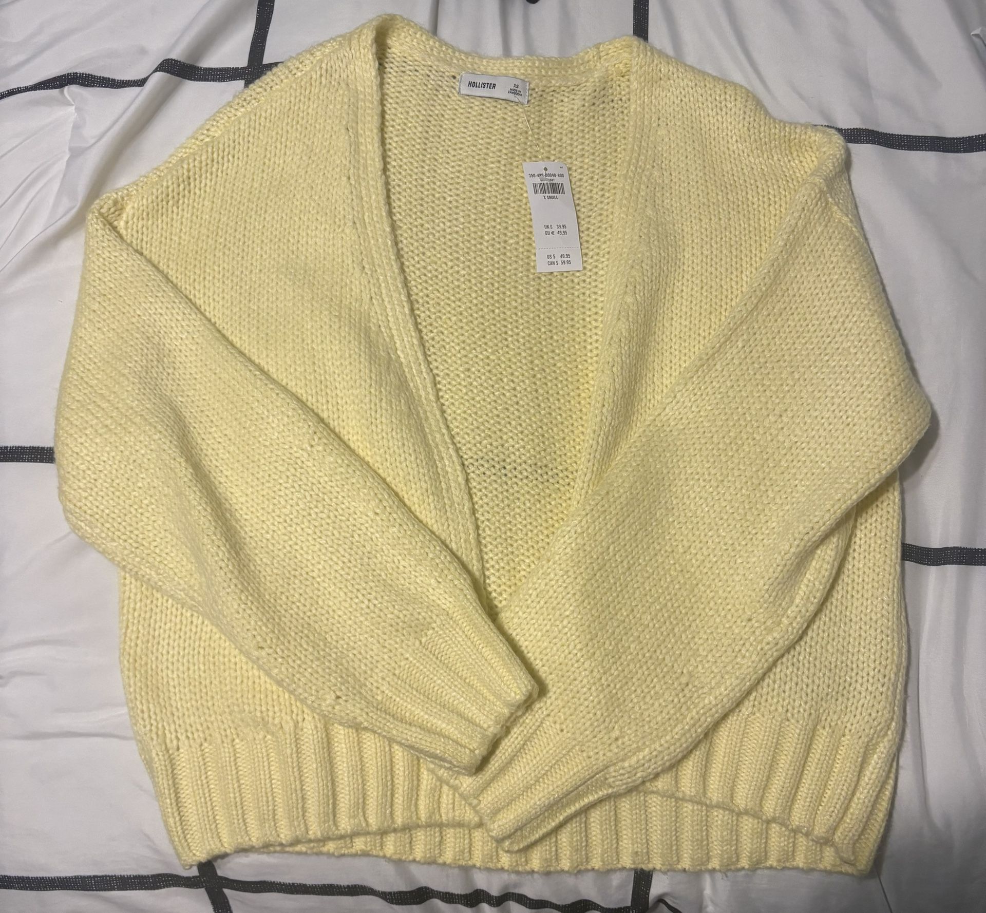 Butter yellow Hollister cardigan