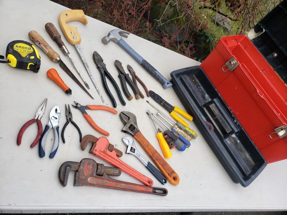 Red Toolbox with Tools 