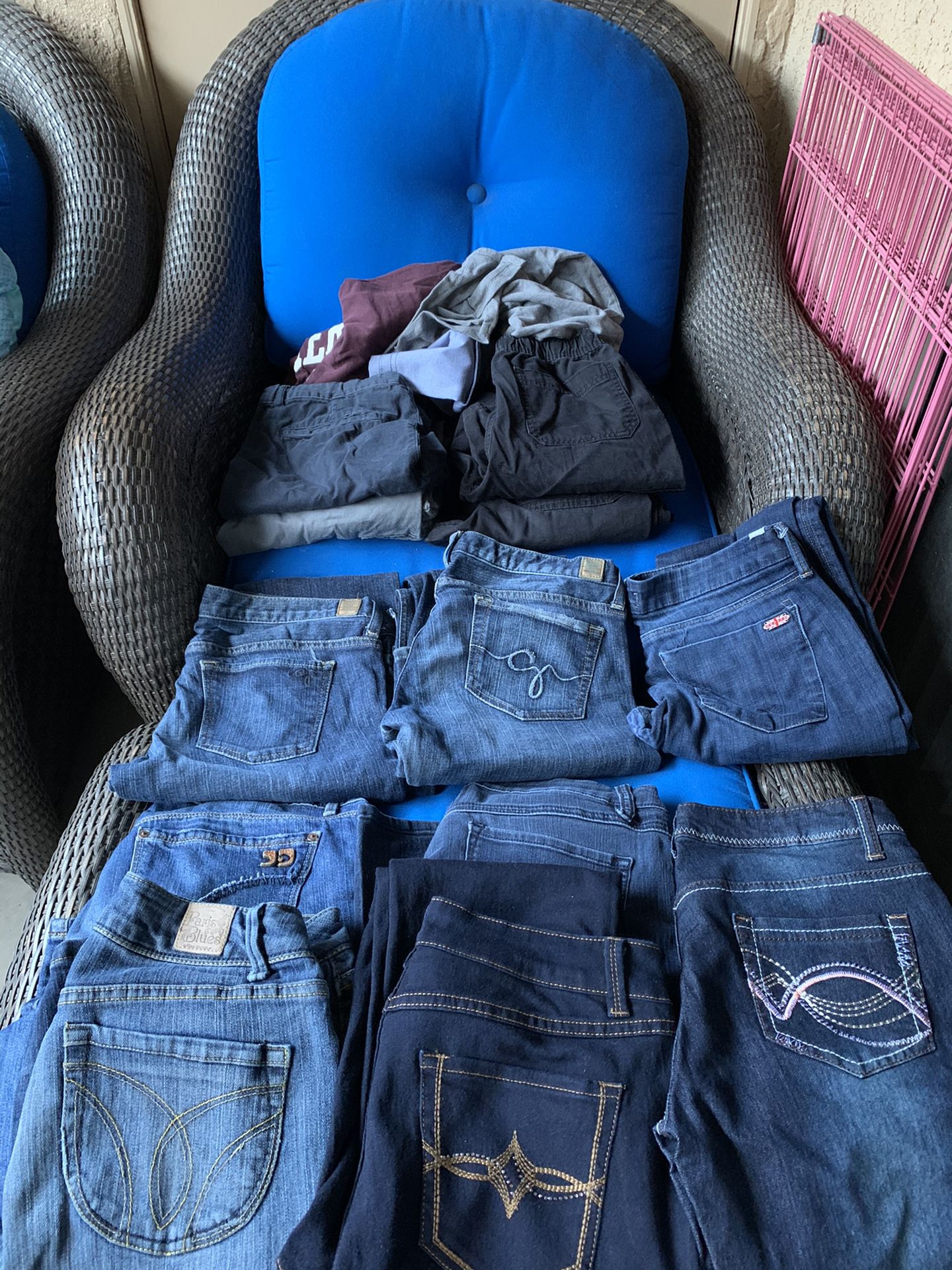 Jeans, shoes and kids clothes