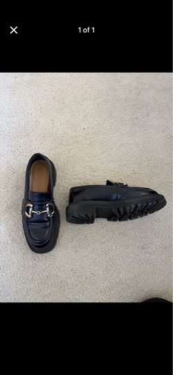 Women’s Black Platform Loafers (size 39 aka 8/8.5)