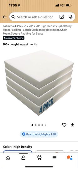 High Density Foam 4 Pack