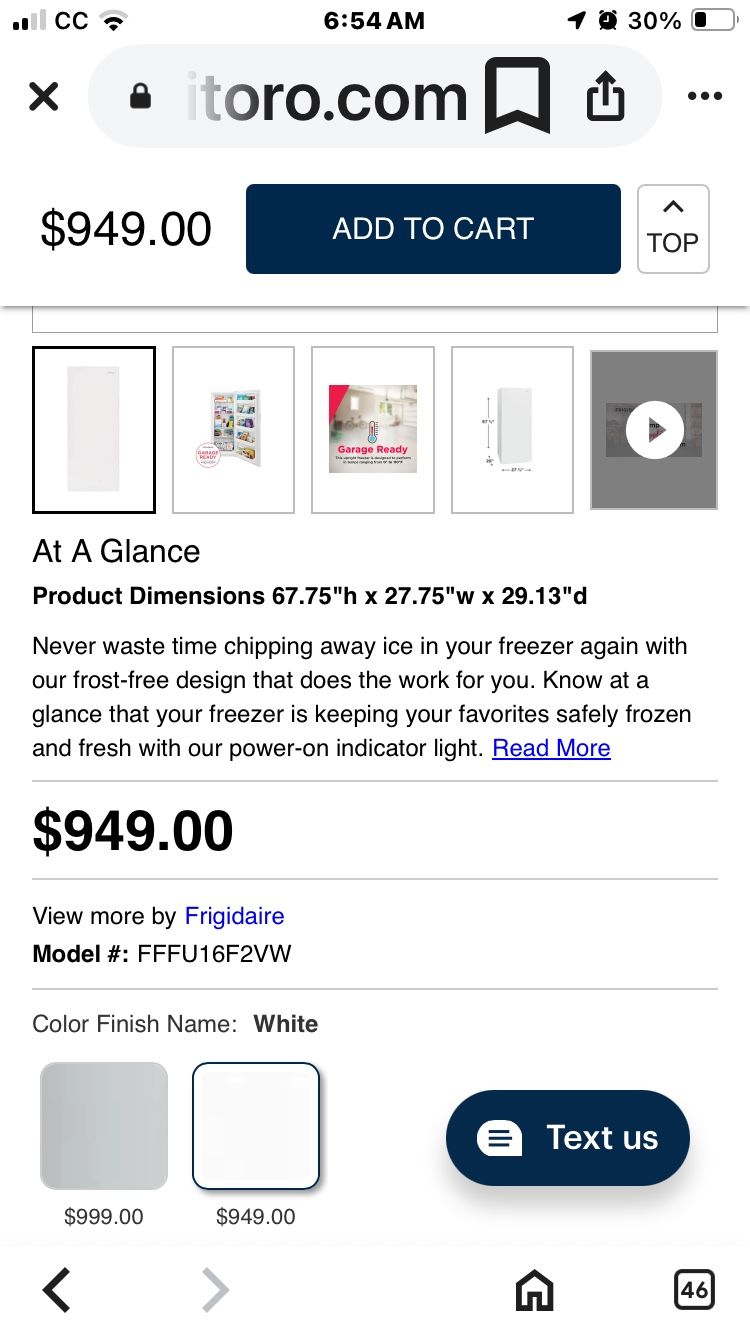 Frigidaire Brand New Freezer NEW