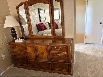 Dresser with mirror