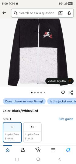 Nike Air Jordan Windbreaker Jacket Black White
