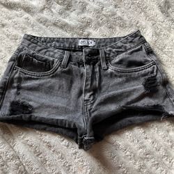 black shorts