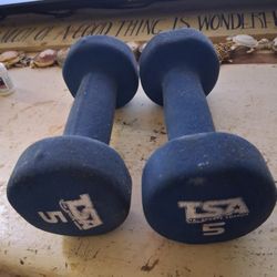 Set Of 2 Dumbells.  5 Lbs Each 