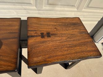 Wood side tables