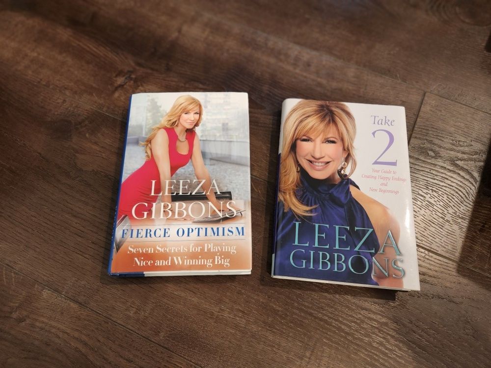2 Leeza Gibbons books- Fierce Optimism, Take 2 , excellent condition