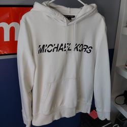 white micheal kors hoodie size medium