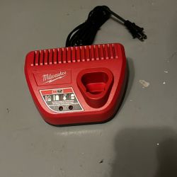 Milwaukee Genuine OEM 48-59-2401 M12 Lithium Ion 12 Volt Battery Charger w/LED Indicating, Red