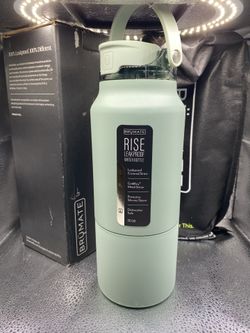 BrüMate Rise 35oz Water Bottle With 100% Leakproof Covered Silicone Straw | Insulated Stainless Steel Water Bottle With Removable Straw | Fast Flow | 