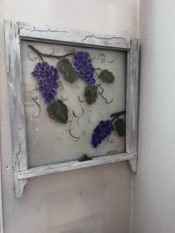 Vintage Window Grape Wall Art