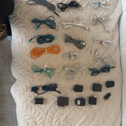 I Phones 16 Cords And 8 Charger Plugs-$15