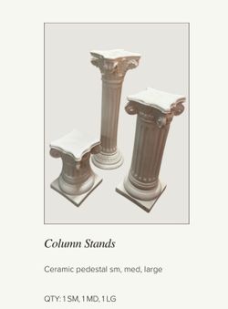 Plaster Greek Column Pedestals