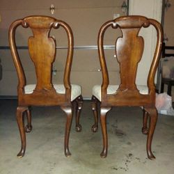 PAIR of Antique Claw Foot Dining Chairs