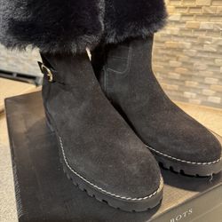 Talbots Tish Black Suede Fold over Women’s Size 8