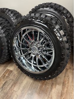 NEW 22x12 edge Offroad wheels wrapped in 35x12.50R22 atturo mt tires