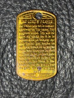 WWII Lord’s Prayer Dog Tag