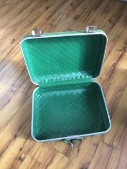 Vintage green suitcase