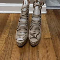 New Tan Platform Heels