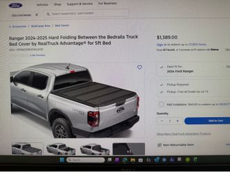 Ford Ranger 2024-2025 Hard Folding Bed Cover by RealTruck Advantage for 5’ Bed