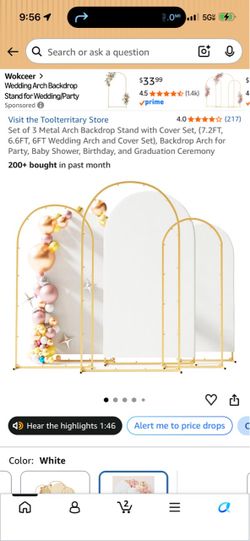 3  arched backdrop stands