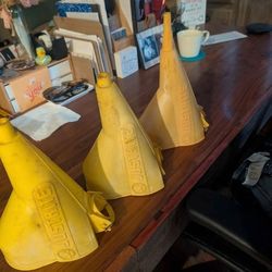 3 Justrite  Safety Gas Can Funnels 
