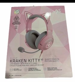 Razer Kraken Kitty V2 Quartz Edition Wireless Bluetooth Gaming Headset Brand NEW