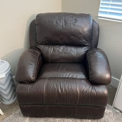 leather rocker recliner nursery couch lounger