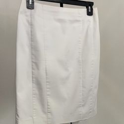Ann Taylor- Women’s Straight & Pencil White Skirt - Size (0 - Small)