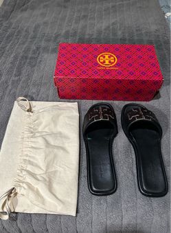 Tory Burch Double T Sport Slides – Women’s Size 8