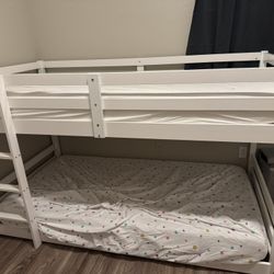 Twin Bunk Bed With Mattresses Brand New Barely Used 