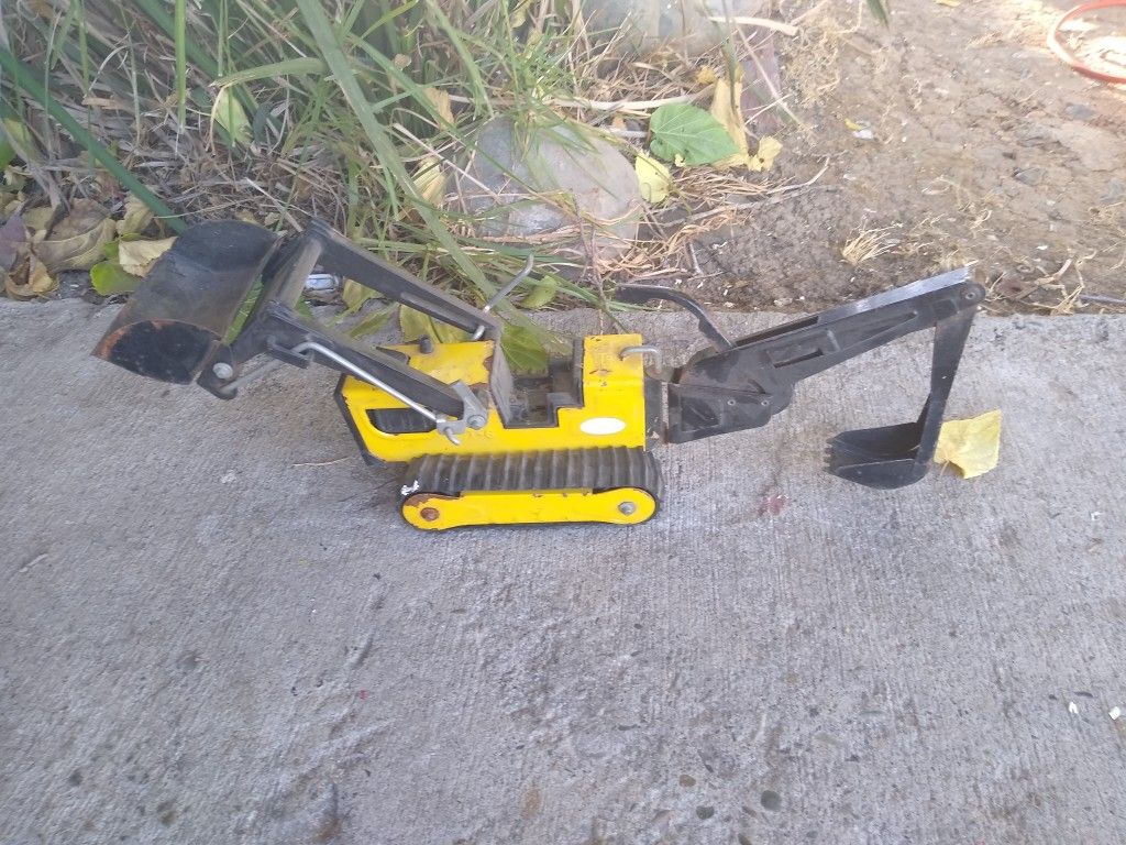 Vintage Pressed Steel Tonka T-6 Track Front End Loader/Backhoe/Bulldozer