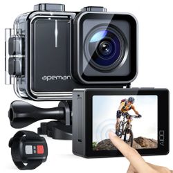 APEMAN A100s Action Camera 4K 50fps Touchscreen Ultra HD 20MP WiFi Sports Underwater Waterproof 40M Camcorder 