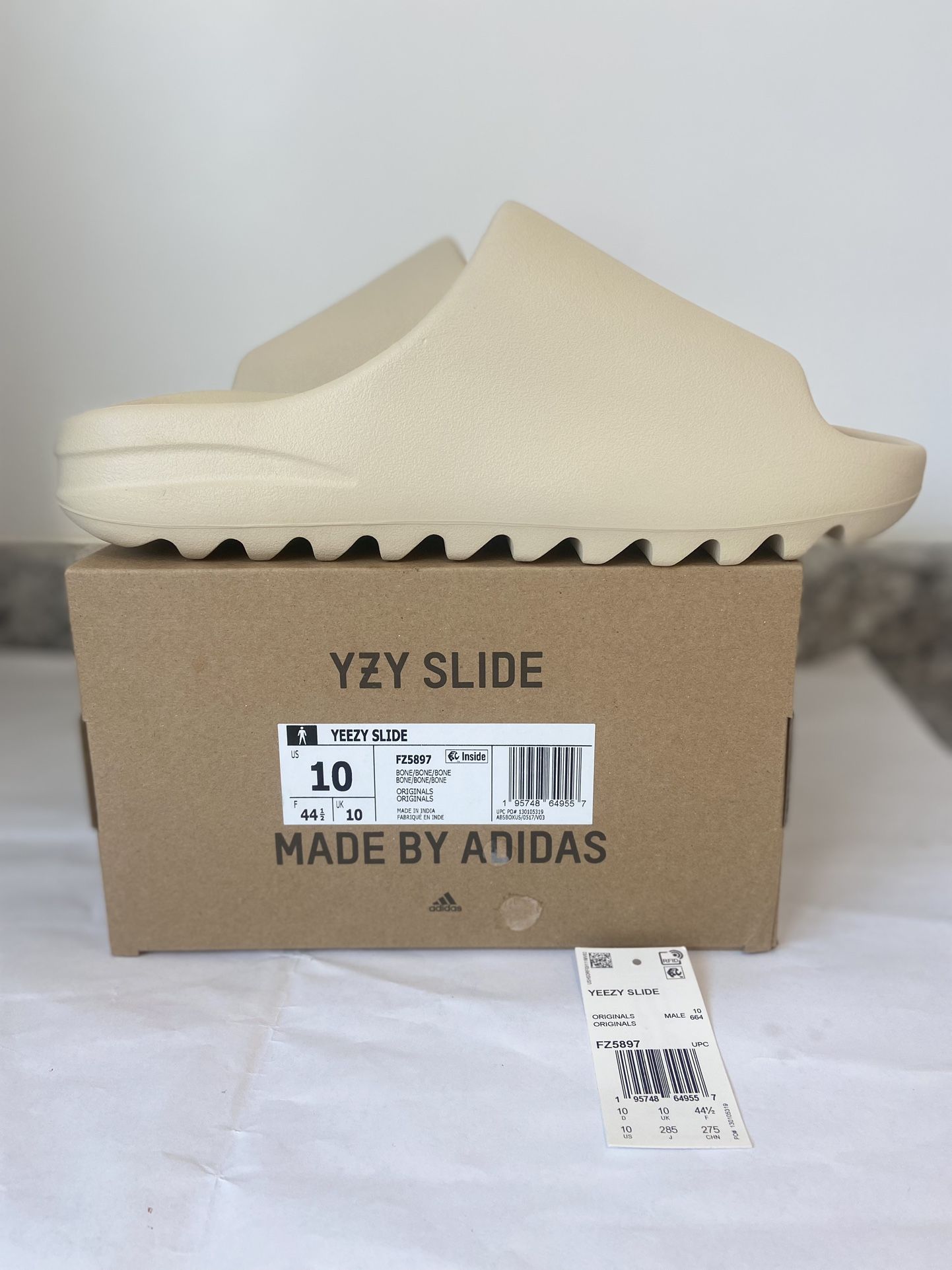 Adidas Yeezy Slide Bone FZ5897 Men´s New Size 10 & Accessories