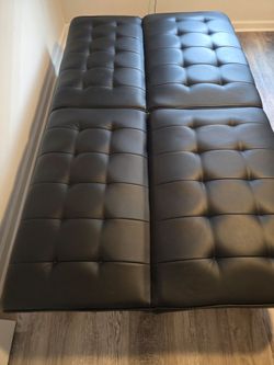 Black Futon Sofa Bed — 90 OBO
