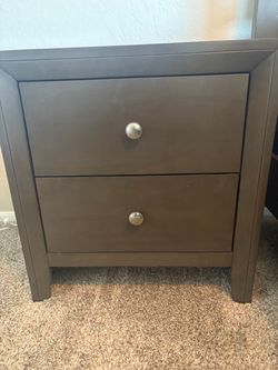 gray nightstand