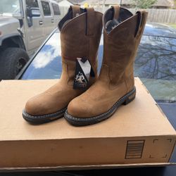 Rocky Men's Original Ride Steel Toe WP Western Work Boot Brown - Size 8 M