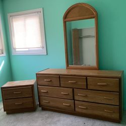 Bedroom Dresser With Mirror And Nightstand 