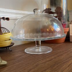 Glass Cake Stand With Lid 