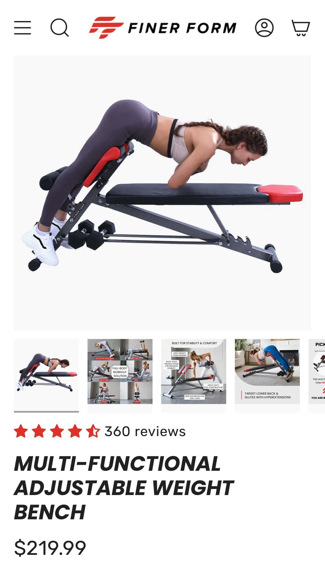 Weight Bench - Multi Functional -  Adjustable