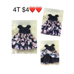 Dress Great Condition For Girls Size 4T 🌸🌸🌸firm Price L 