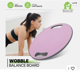 Pink Board Balance Trainer Portable Rehabilitation Equipment w/Gym Grip Handles 13 $15
