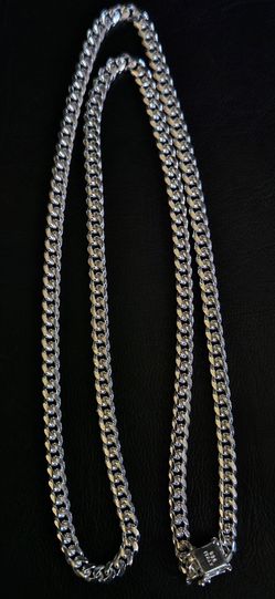 Miami Cuban Chain 24" 5.5MM Solid Silver