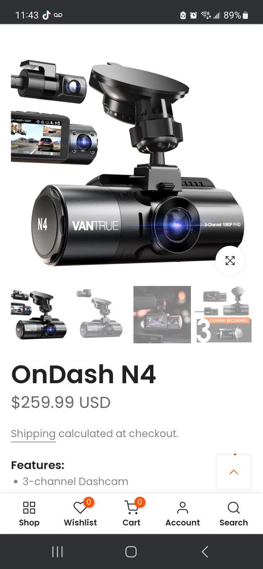 Vantrue N4 Dash Cam 