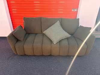 Dark Green Bouclé Sofa