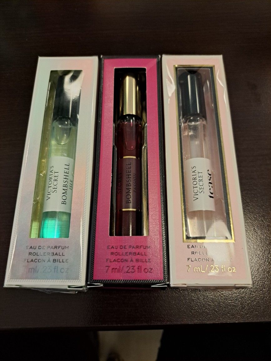 3 NEW 7ML .23FL OZ Victoria Secret Rollerball Perfumes for Sale in