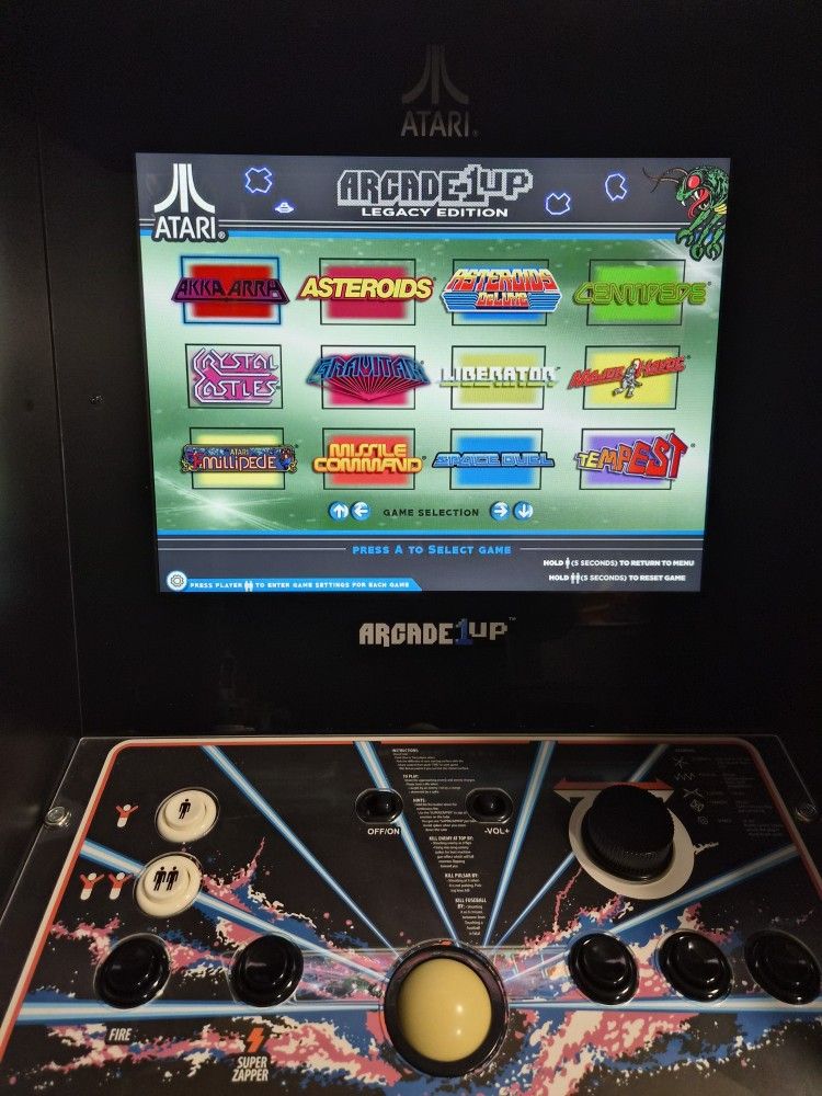 Arcade1Up Atari Legacy Edition Tempest Arcade Machine with 12 Games